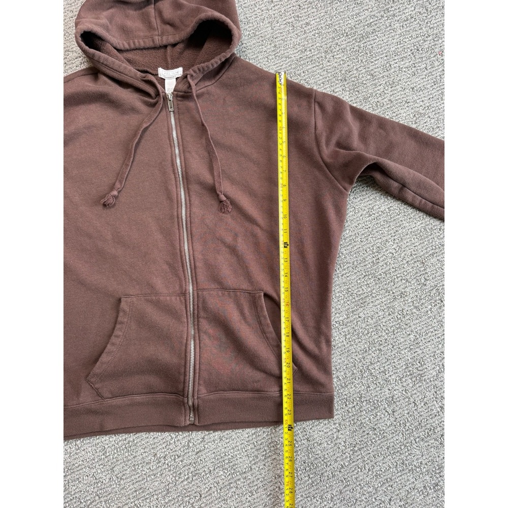 Full Tilt Womens Brown Zip Up Hoodie Fleece Sweatshirt Chocolate Brown Size M - Picture 5 of 5